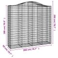 vidaXL Oblúkové gabiónové koše 14 ks 200x50x180/200 pozinkované železo