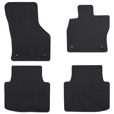 vidaXL Autokoberec 4 pcs Čierna Guma