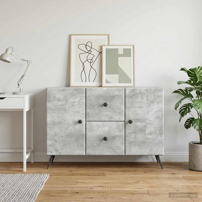 vidaXL Servírovacia skriňa Betónovo sivá 89 x 34,5 x 60 cm