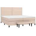 vidaXL Boxspring posteľ s matracom kapučínová 200x200 cm umelá koža