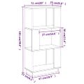 vidaXL Knižnica/deliaca stena biela 51x25x101 cm masívna borovica