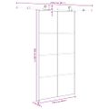 vidaXL Posuvné dvere s kovaním ESG sklo a hliník 102,5x205 cm
