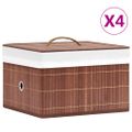 vidaXL Bambusové úložné boxy 4 ks hnedé
