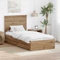 vidaXL Rám postele Remeselný dub 90 x 190 cm Kompozitné drevo