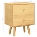 vidaXL Nočné stolíky 2 ks 40x30x50 cm borovicový masív