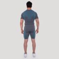 Bezšvové šortky OG1 Grey/Blue - GymBeam, veľkosť XXL