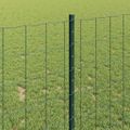 vidaXL Euro oplotenie s pilierom 10 x 1 m PVC potiahnutá oceľ Zelená