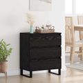 vidaXL Servírovacia skriňa Čierny dub 60 x 35 x 70 cm Kompozitné drevo