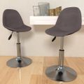 vidaXL Otočné jedálenské stoličky 2 ks sivohnedé látkové
