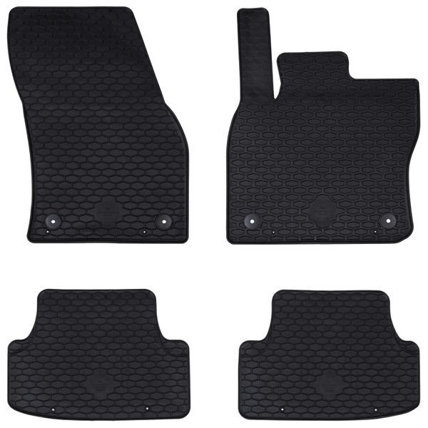 vidaXL Autokoberec 4 pcs Čierna vhodné pre Seat ATECA 2016- Guma