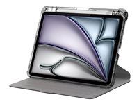 Puzdro s klopou pre tablet - termoplastický polyuretán (TPU) - priesvitná, čierna - 11" - pre Apple 11-inch iPad Pro (M4)