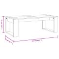 vidaXL Konferenčný stolík hnedý dub 102x50x35 cm kompozitné drevo