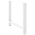 vidaXL Nohy k jedálenskému stolu, biele, 2 ks, 90 x (72-73) cm, oceľové