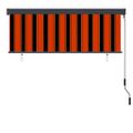 vidaXL Roleta Oranžová a hnedá 180 x 250 cm Textil a hliník
