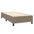 vidaXL Posteľný rám boxsping s matracom sivohnedý 90x200 cm látka