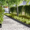 vidaXL Obrubník trávnika 20 ks 100 x 0.05 x 20 cm Čierna