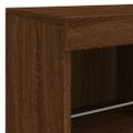 vidaXL Komoda s LED svetlami hnedý dub 163x37x67 cm