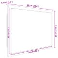 vidaXL Kúpeľňové zrkadlo s LED, biele 60x8,5x37 cm, akryl