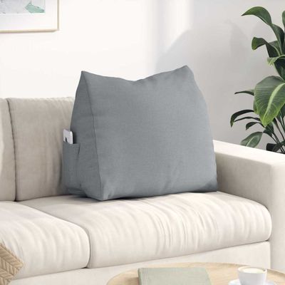 vidaXL Poduška na chrbát Svetlosivá 60 x 20 x 50 cm látka