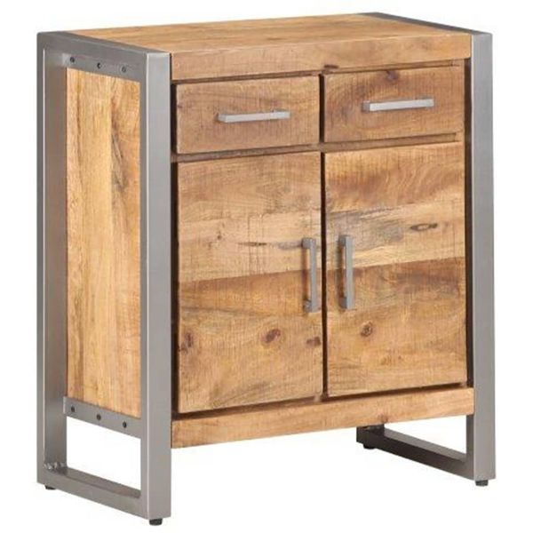 vidaXL Komoda 60x35x72 cm surové mangovníkové drevo