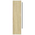 vidaXL Kúpeľňová zrkadlová skrinka 80x15x60 cm MDF biela a dubová