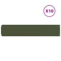 vidaXL Obrubník trávnika 10 ks 20 x 103 cm Olivovo zelená
