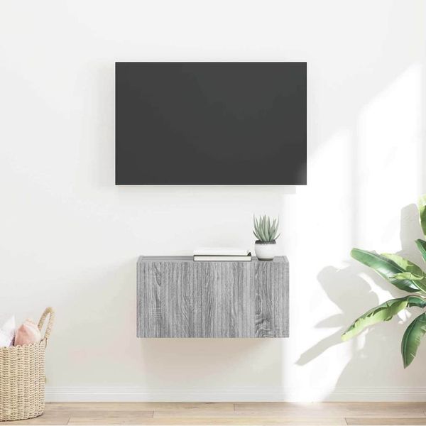 vidaXL TV nástenná skriňa Nástenný Sivý Sonoma 60 x 31 x 29,5 cm