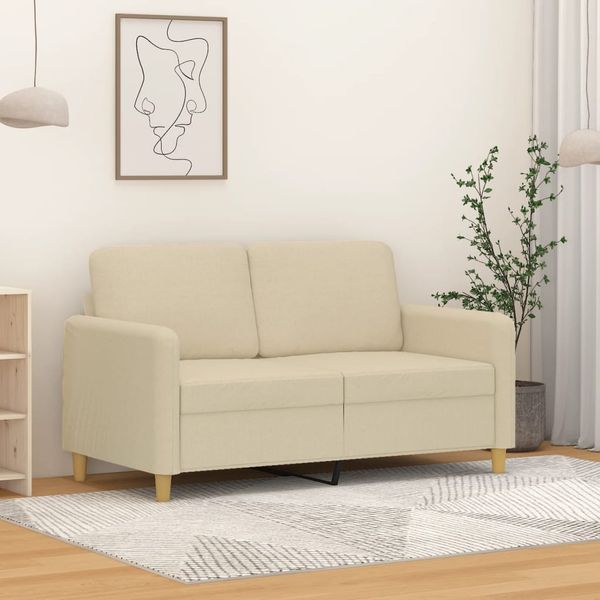 vidaXL 2-miestna pohovka krémová 120 cm látka