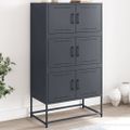 vidaXL Komoda antracitová 68,5x38,5x123,5 cm oceľ