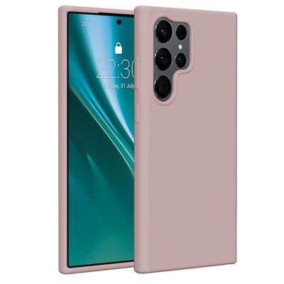 Etteri silikónové puzdro pre Samsung Galaxy S23 Ultra svetloružové