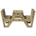 vidaXL Piknikový stôl pre deti 88x122x58 cm impregnovaná borovica