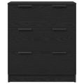 vidaXL Servírovacia skriňa Čierny dub 60 x 30 x 70 cm Kompozitné drevo