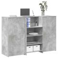 vidaXL Recepčný stôl betónovo sivý 155x50x103,5 cm kompozitné drevo