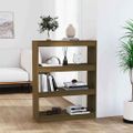 vidaXL Knižnica/deliaca stena medová 80x30x103,5 cm masívna borovica