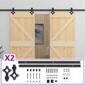 vidaXL Posuvné dvere 2 ks 80 x 210 cm Borovicový masív
