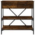 vidaXL Konzolový stolík dymový dub 75 x 34,5 x 75 cm kompozitné drevo