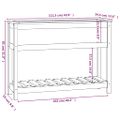 vidaXL Kvetináč s policou biely 111,5x34,5x81 cm masívna borovica