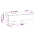 vidaXL Konferenčný stolík hnedý dub 100x49,5x31 cm kompozitné drevo
