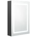 vidaXL LED kúpeľňová zrkadlová skrinka sivá 50x13x70 cm