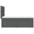 vidaXL Posteľný rám boxsping s matracom tmavosivý 80x200 cm látka