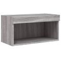 vidaXL 6-dielne TV nástenné skrinky s LED sivé sonoma kompozitné drevo