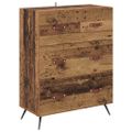 vidaXL Highboard Staré drevo 69,5 x 34 x 180 cm Kompozitné drevo
