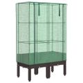 vidaXL Záhon s krytom na skleník ratanový vzhľad 80x40x140 cm