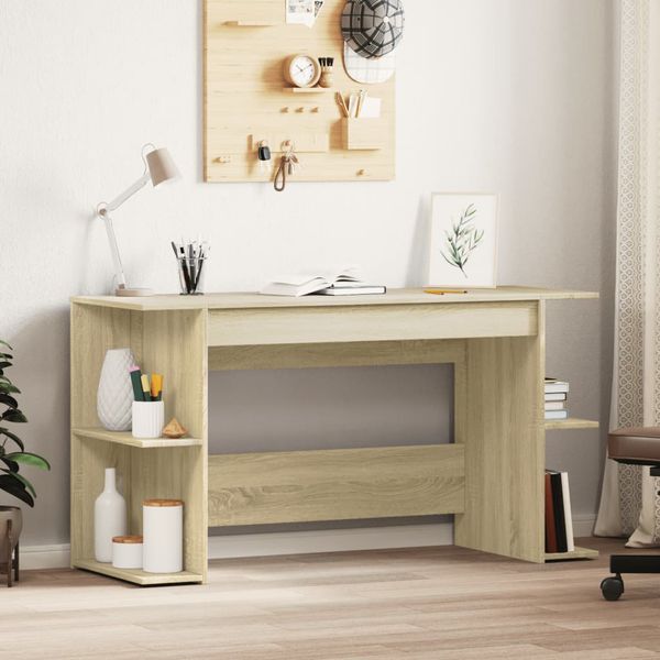 vidaXL Stôl dub somoma 140x50x75 cm kompozitné drevo