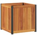 vidaXL Záhradný kvetináč 45x45x44 cm masívna akácia a oceľ