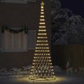 vidaXL LED vianočný stromček s 455 LED-i Teplá biela 399 cm Kov