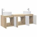 vidaXL Set kabinetov do kúpeľne 3 ks Dub sonoma 49,5 x 44,5 x 65,5 cm