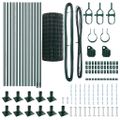 vidaXL Euro plot s betónovým podstavcom 25 x 0,6 m PVC potiahnutá oceľ