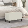 vidaXL Lavica krémová 70x35x41 cm zamat