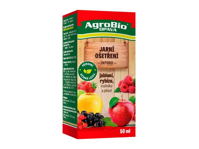 Prípravek na jarné ošetrenie jabloní, rybízu, maliníku a jahodníku AGROBIO Inporo 50ml